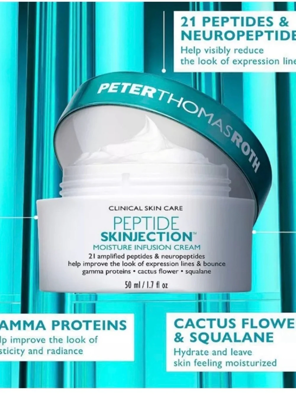 Peter Thomas Roth 21 Peptide Skinjection Moisture Infusion Cream Face & Neck